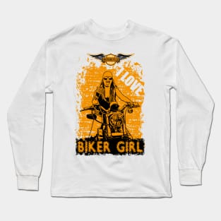 I Love Biker Girl, T-shirt for Biker, MotorCycle Rider Tee, Biker Gift Long Sleeve T-Shirt